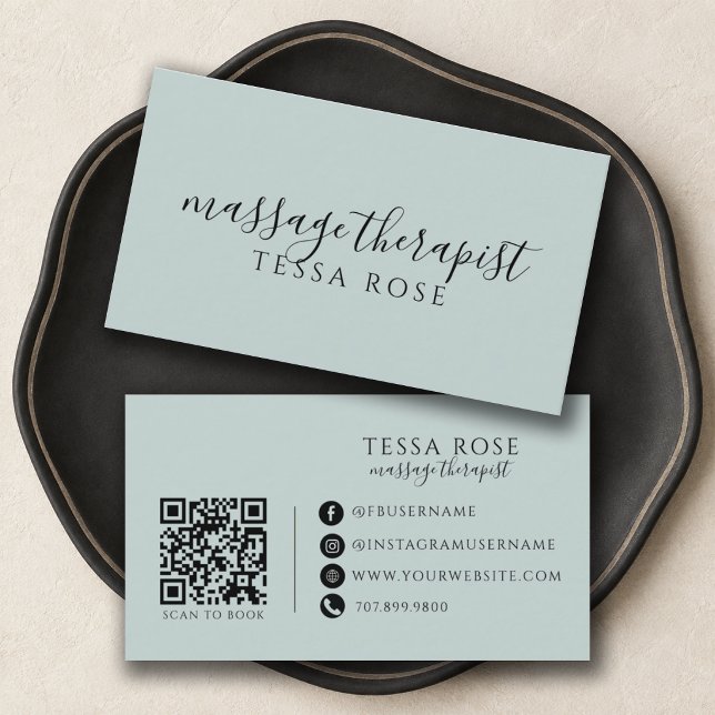 Massage Terapeut QR-kod  Visitkort (Skapare uppladdad)