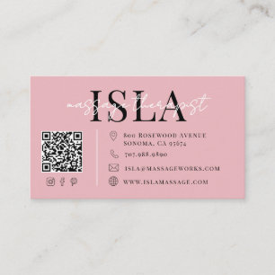 Massage terapeut rosa visitkort