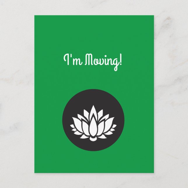 Massage terapeut salong Flyttkort Vykort (Framsida)