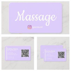 Massage Terapeut Välbefinnande Mallar QR-kod Visitkort