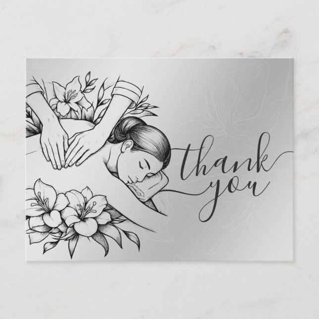 Massage Terapi Läkande händer Energi Spa Wellness Vykort (Framsida)