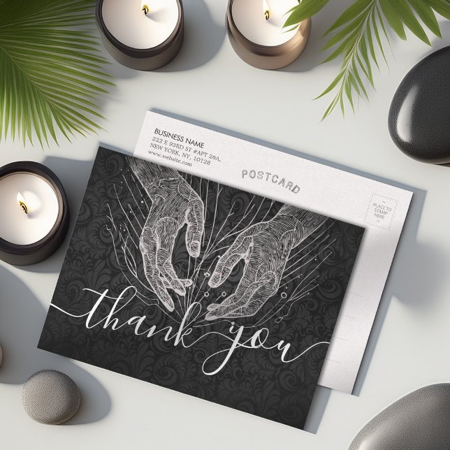 Massage Terapi Läkningshänder Energi Spa Wellness Vykort (Skapare uppladdad)