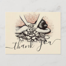 Massage Terapi Läkningshänder Energi Spa Wellness Vykort