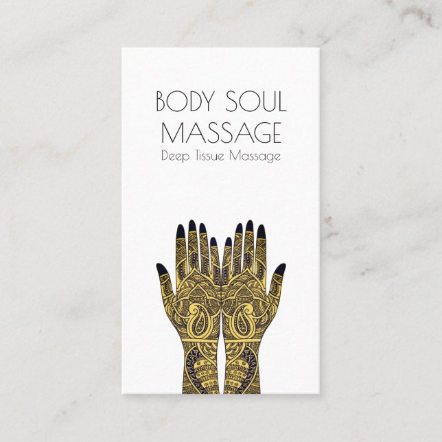 Massage Therapist Affärskort Visitkort (Framsida)
