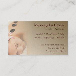 Massage Therapist Affärskort Visitkort