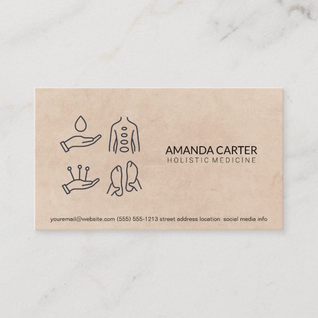 Massage Therapist | Akupunktur - Holistisk medicin Visitkort (Framsida)