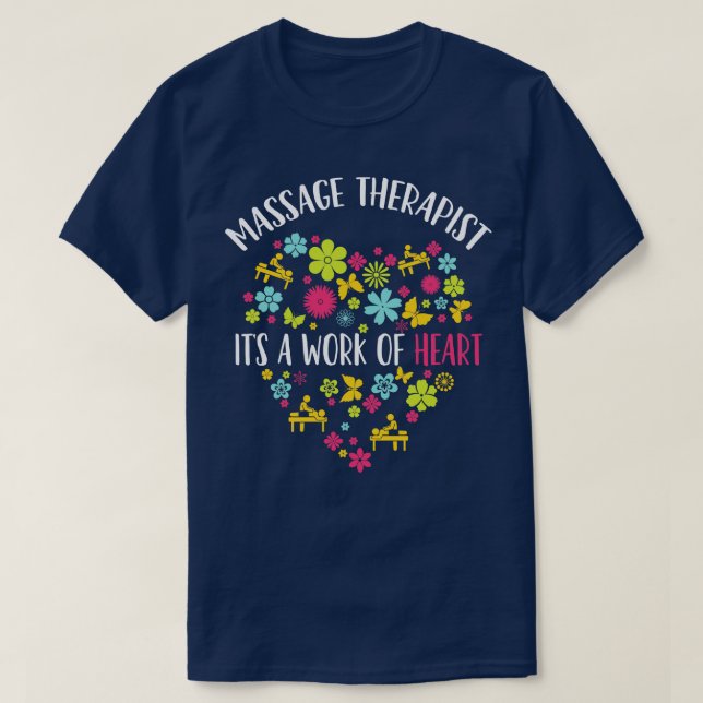 Massage Therapist är ett hjärtverk T Shirt (Design framsida)