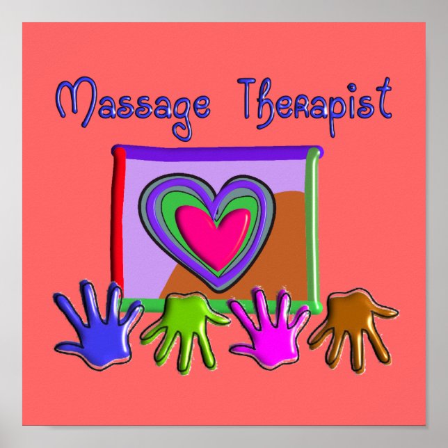 Massage Therapist Artsy & Funky Poster (Framsidan)