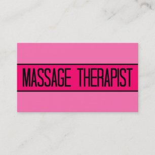 Massage Therapist Baby och Shock rosa Affärskort Visitkort