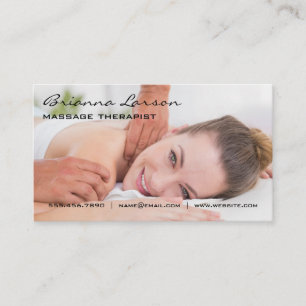 Massage Therapist Bakmassage Visitkort