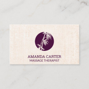 Massage Therapist   Bamboo Icon Visitkort