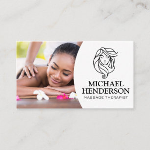 Massage Therapist Beauty Salon Logotyp Visitkort