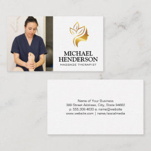 Massage Therapist Behandling av fotmassage Visitkort