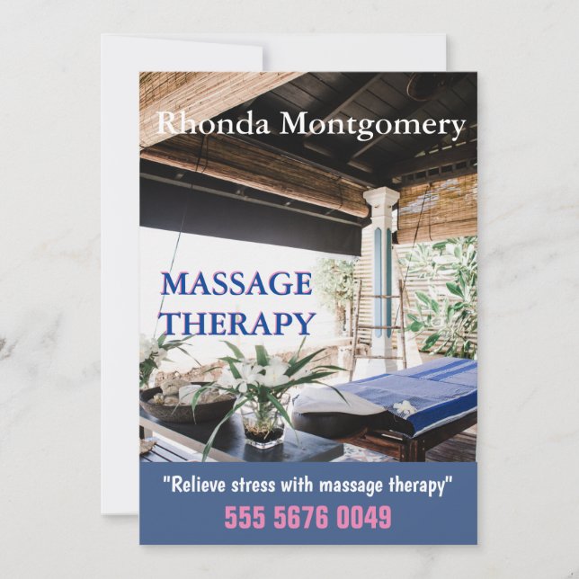 Massage Therapist Business Advertising Flyer Inbjudningar (Framsida)