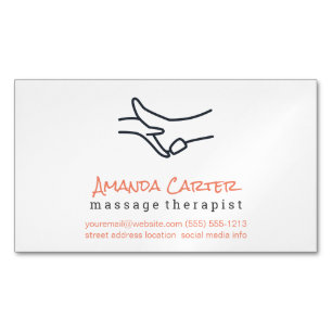 Massage Therapist Ca för fysisk terapi Magnetiska Visitkort