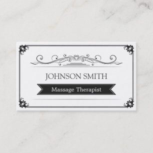 Massage Therapist - Classy Vintage Ram Visitkort
