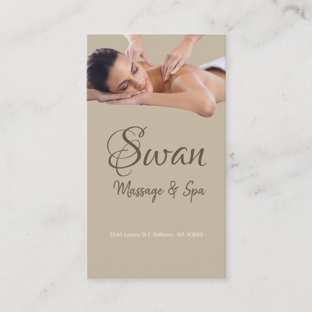 Massage Therapist, Clinic, Hälsa Affärskort Visitkort (Framsida)