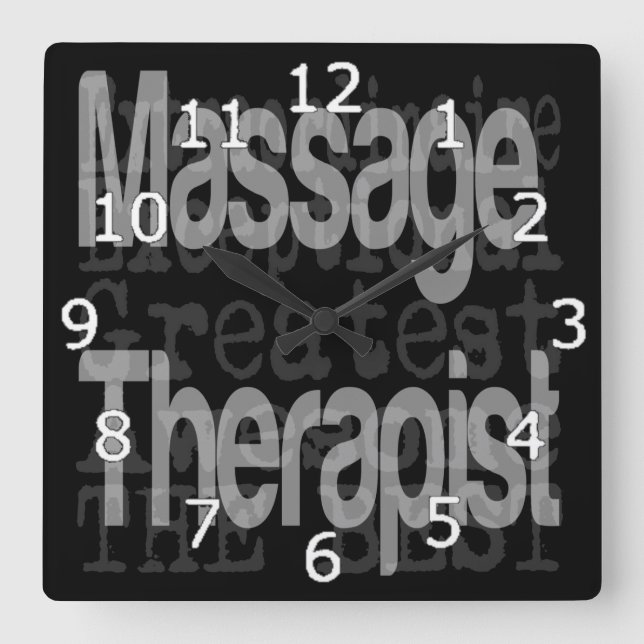 Massage Therapist Extraordinaire Fyrkantig Klocka (Framsida)