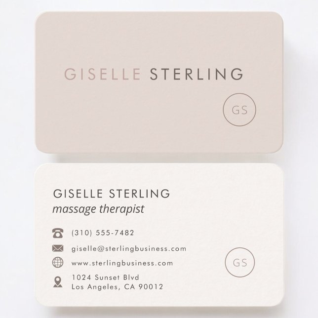 Massage Therapist Feminine Professional Visitkort (Skapare uppladdad)