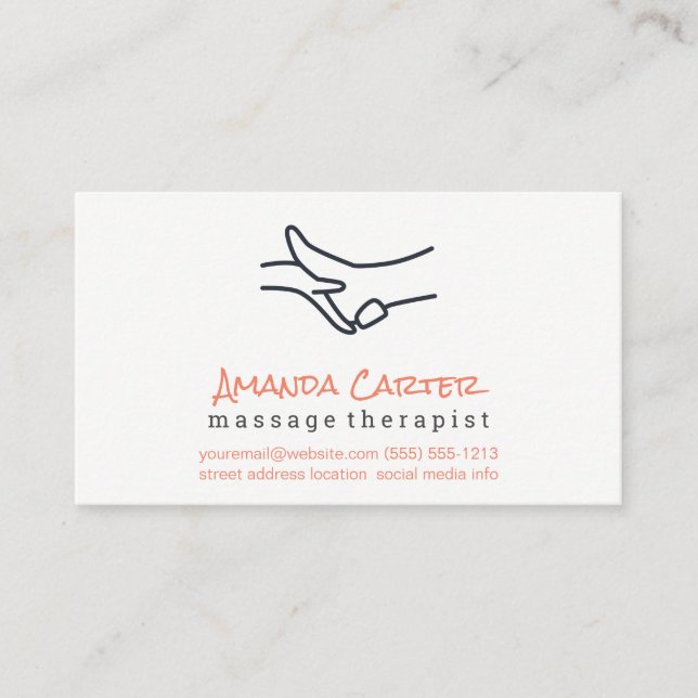 Massage Therapist | Fysisk terapi Visitkort (Framsida)