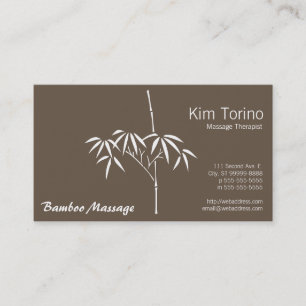 Massage Therapist Garden Bamboo Visitkort