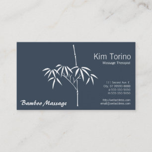 Massage Therapist Garden Bamboo w/ AMTA Visitkort