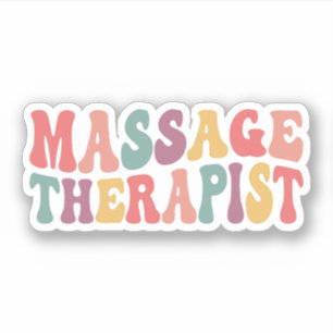 Massage Therapist Groovy massage Therapy Masseuse Klistermärken