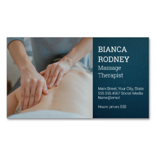 Massage Therapist   Hälsa och Hälsa Magnetiska Visitkort