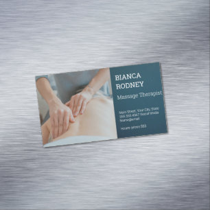 Massage Therapist Hälsa och Hälsa Magnetiska Visitkort