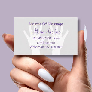Massage Therapist Händer på Visitkort