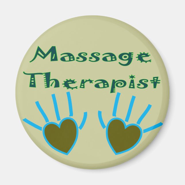 Massage Therapist Heart Händer Gifts Magnet (Framsidan)