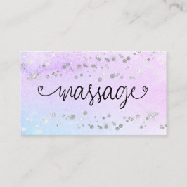 *~* Massage Therapist Hearts Glitter Pastel Visitkort