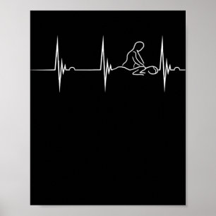 Massage Therapist Heartslag EKG Pulse Spa Masseur Poster