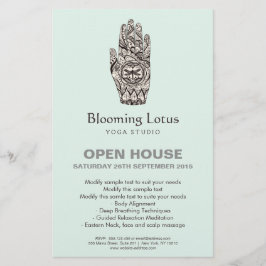 Massage Therapist Henna Dragonfly Tattoo Hand Flygblad