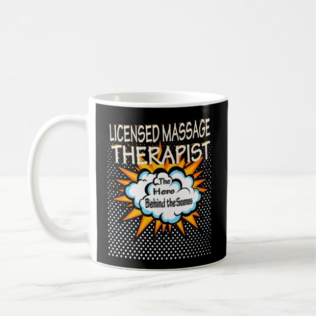 Massage Therapist Hero Job Kaffemugg (Vänster)