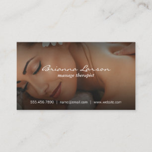 Massage Therapist Kvinnor i Spa Visitkort
