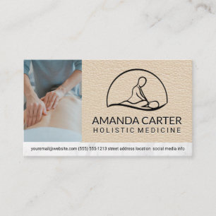 Massage Therapist Logotyp Affärskortet FLODIkon Visitkort