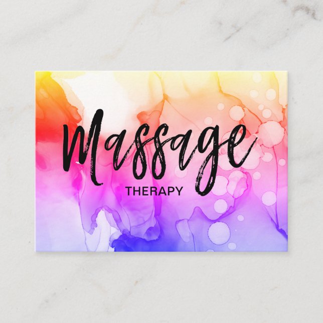 *~* Massage Therapist Logotyp Massage Therapy QR-  Visitkort (Framsida)