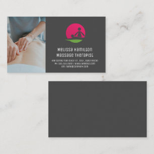 Massage Therapist Logotyp Visitkort