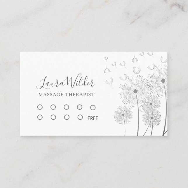 Massage Therapist Lojalitetskort (Framsida)