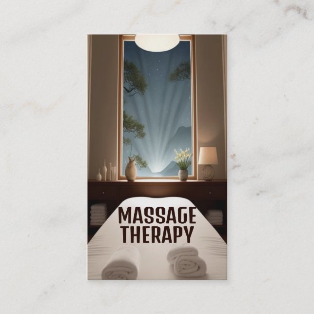 Massage Therapist Massage Rumme Visitkort (Framsida)