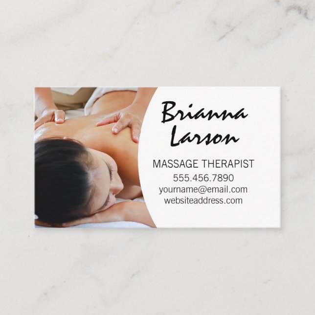 Massage Therapist | Massage Session Visitkort (Framsida)