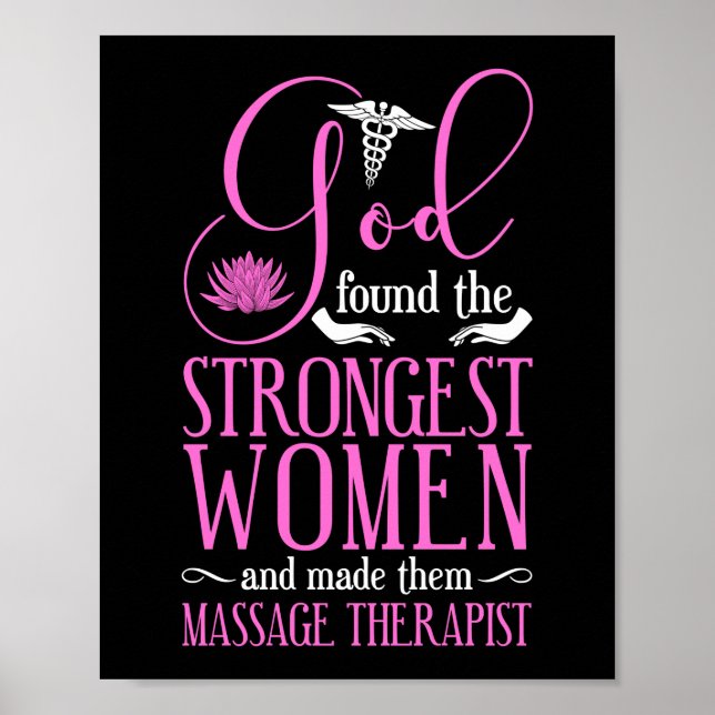 Massage Therapist Massage Therapy Gud fann Poster (Framsidan)