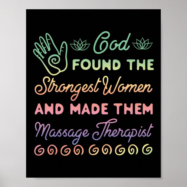 Massage Therapist Massage Therapy Gud fann Poster (Framsidan)
