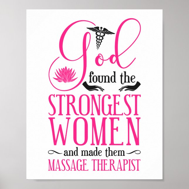 Massage Therapist Massage Therapy Gud fann Poster (Framsidan)