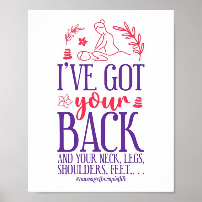 Massage Therapist Massage Therapy Jag har Har din Poster (Framsidan)