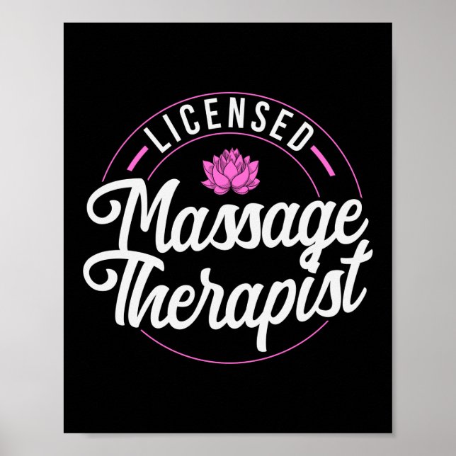 Massage Therapist Massage Therapy Licensing Massag Poster (Framsidan)