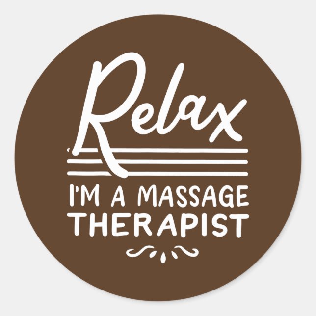 Massage Therapist massage Therapy Runt Klistermärke (Framsida)