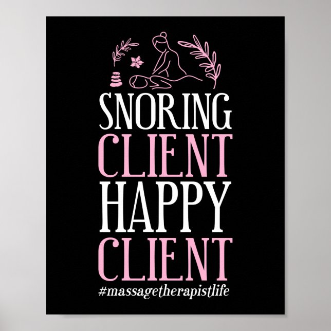 Massage Therapist Massage Therapy Snoring Client Poster (Framsidan)