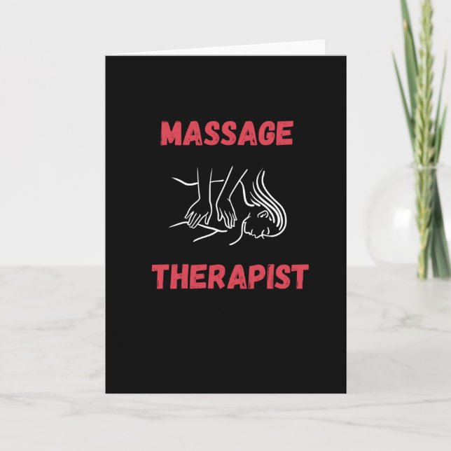 Massage Therapist Massaging Kort (Framsida)
